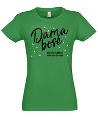 Marškinėliai moterims Dama bosė, žali kaina ir informacija | Marškinėliai moterims | pigu.lt