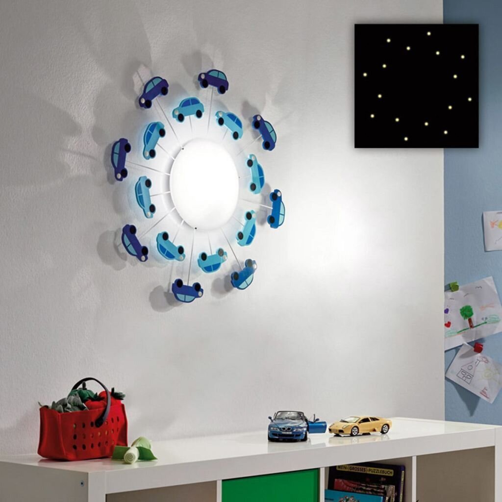 Eglo sieninis/lubinis šviestuvas Viki 1, mėlynas kaina ir informacija | Sieniniai šviestuvai | pigu.lt