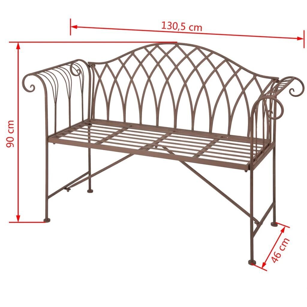 Sodo suolelis Esschert Design, rudas kaina ir informacija | Lauko suolai | pigu.lt