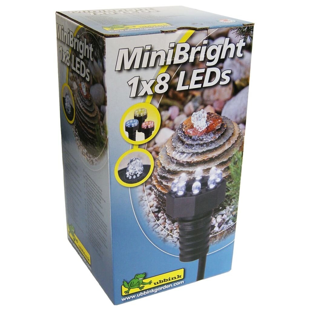 Ubbink Povandeninė tvenkinio lempa MiniBright, 1x8, LED, 1354018 kaina ir informacija | Sodo baseinai ir jų priežiūros priemonės | pigu.lt