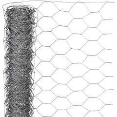 Vielinis tinklas Nature, 0,5x2,5m, galvanizuotas plienas, 25mm цена и информация | Заборы и принадлежности к ним | pigu.lt