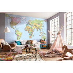 Foto siena Komar World Map XXL, 368x248cm kaina ir informacija | Tapetai | pigu.lt