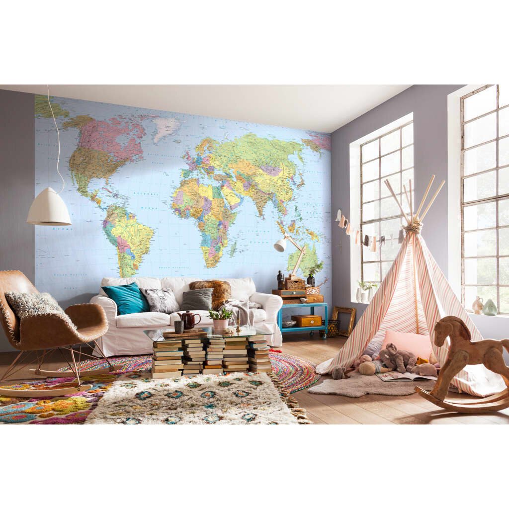 Foto siena Komar World Map XXL, 368x248cm цена и информация | Tapetai | pigu.lt