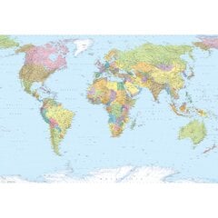 Foto siena Komar World Map XXL, 368x248cm kaina ir informacija | Tapetai | pigu.lt