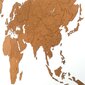 Sienos dekoracija-žemėlapis Exclusive, ruda kaina ir informacija | Reprodukcijos, paveikslai | pigu.lt