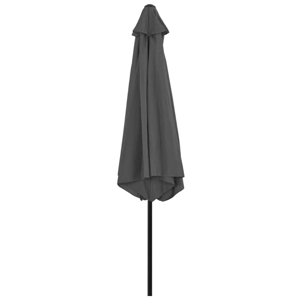 Lauko skėtis su metaliniu stulpu, 300 cm, antracito spalvos kaina ir informacija | Skėčiai, markizės, stovai | pigu.lt