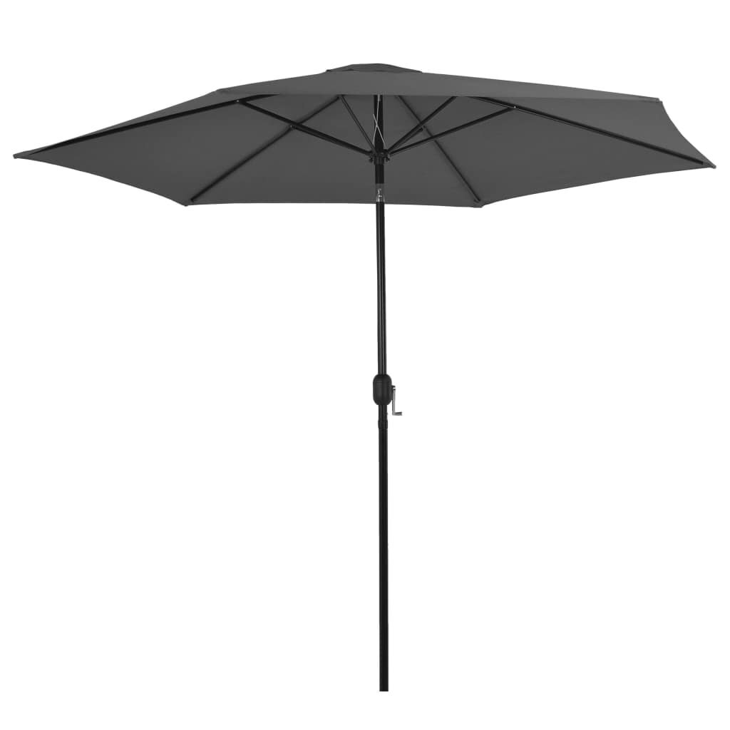 Lauko skėtis su metaliniu stulpu, 300 cm, antracito spalvos kaina ir informacija | Skėčiai, markizės, stovai | pigu.lt