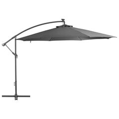 Lauko skėtis su aliuminio stulpu, 350 cm, pilkas kaina ir informacija | Skėčiai, markizės, stovai | pigu.lt