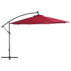 Lauko skėtis su aliuminio stulpu, 350 cm, raudonas цена и информация | Зонты, маркизы, стойки | pigu.lt