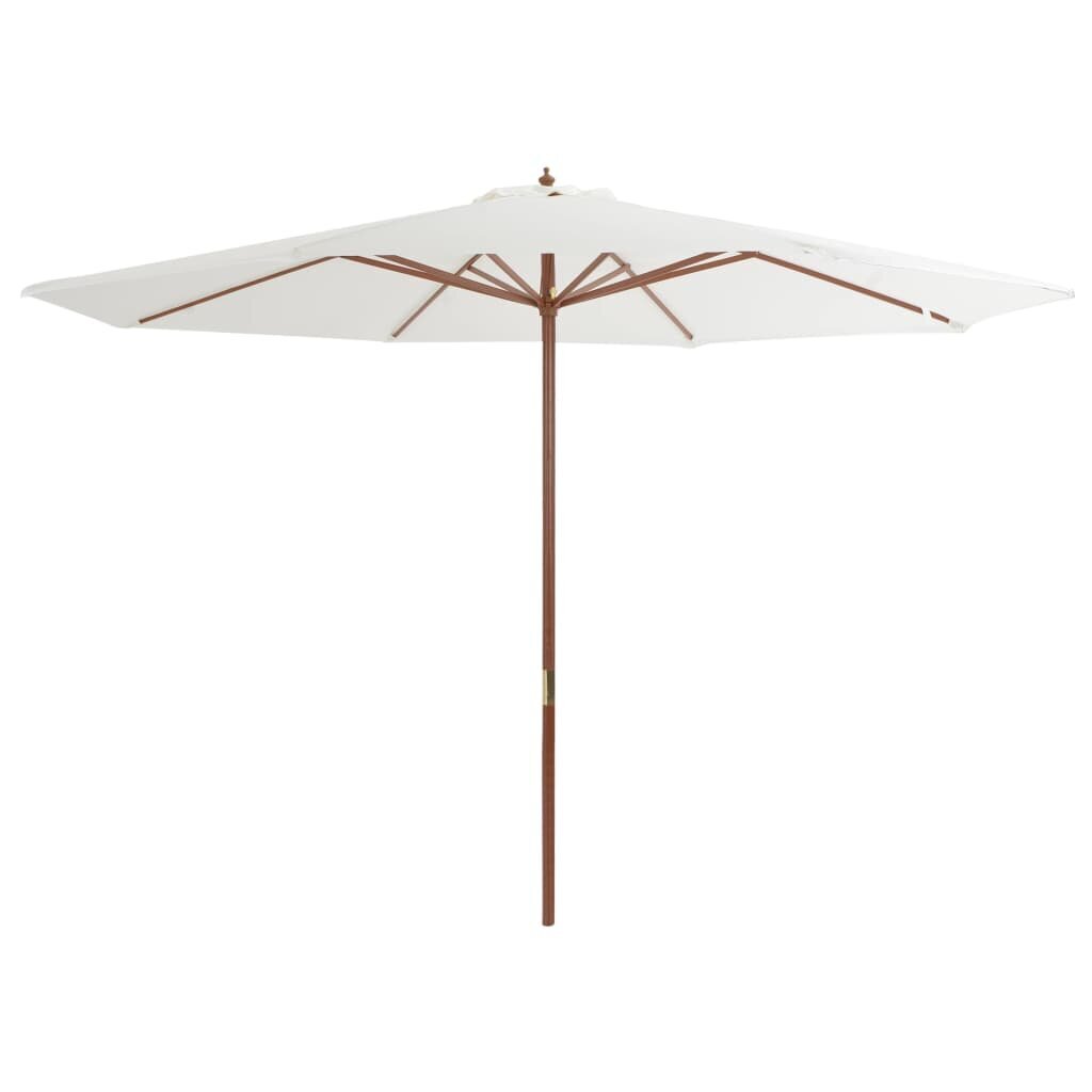 Lauko skėtis VidaXL, 350 cm, baltas kaina ir informacija | Skėčiai, markizės, stovai | pigu.lt