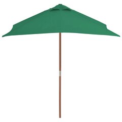 Lauko skėtis VidaXL, 150x200 cm, žalias kaina ir informacija | Skėčiai, markizės, stovai | pigu.lt