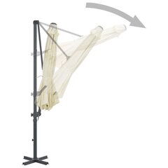 Lauko skėtis su aliuminio stulpu, 300 cm, smėlio spalvos цена и информация | Зонты, маркизы, стойки | pigu.lt
