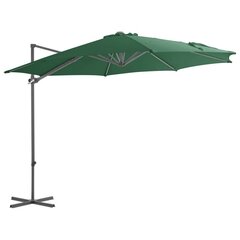 Saulės skėtis, 300 cm, žalias цена и информация | Зонты, маркизы, стойки | pigu.lt