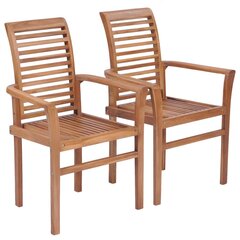 Valgomojo kėdės, 2 vnt., rudos kaina ir informacija | Virtuvės ir valgomojo kėdės | pigu.lt