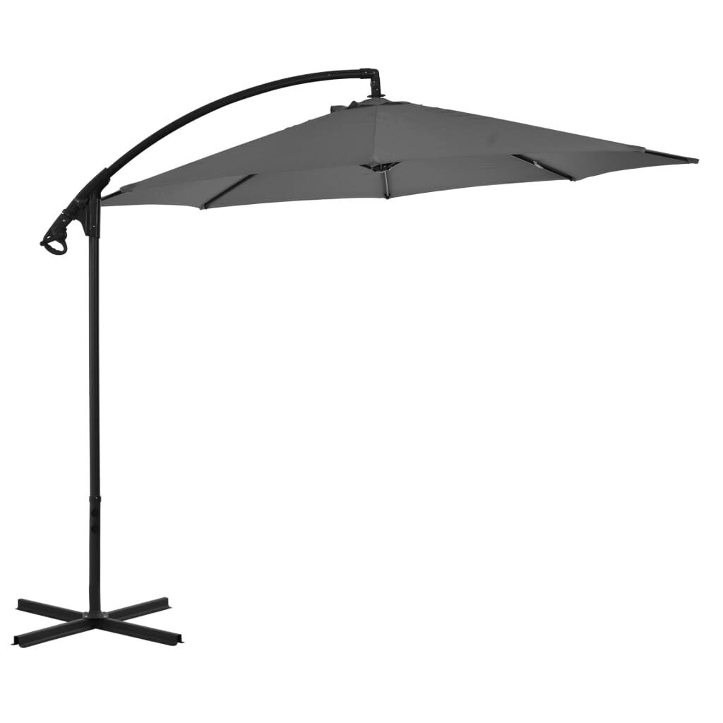 Saulės skėtis, 300 cm, pilkas kaina ir informacija | Skėčiai, markizės, stovai | pigu.lt