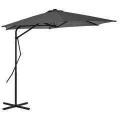 Lauko skėtis su plieniniu stulpu, 300x200 cm, pilkas цена и информация | Зонты, маркизы, стойки | pigu.lt
