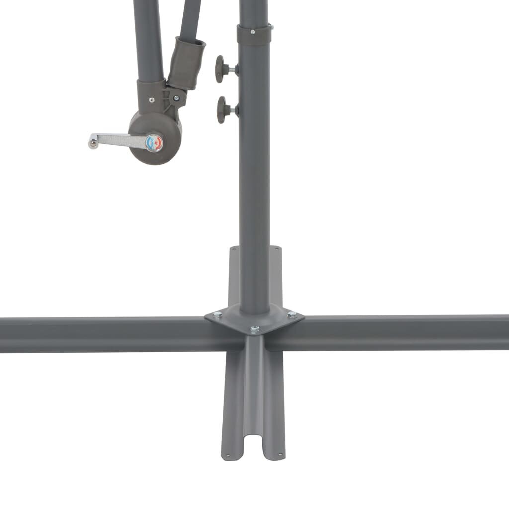 Lauko skėtis su aliuminio stulpu, 300x350 cm, juodas цена и информация | Skėčiai, markizės, stovai | pigu.lt