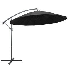 Kabantis skėtis nuo saulės, 3 m, pilkas цена и информация | Зонты, маркизы, стойки | pigu.lt