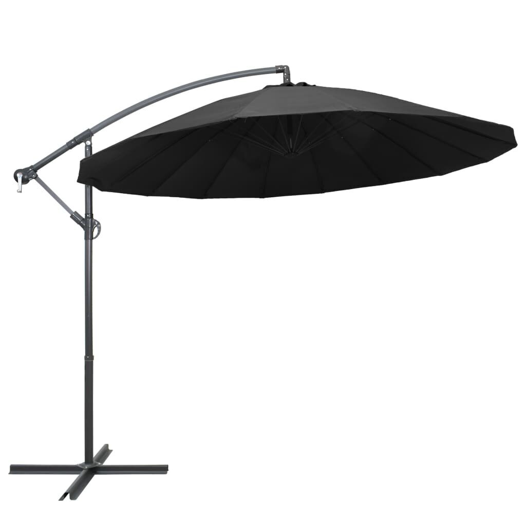 Kabantis skėtis nuo saulės, 3 m, pilkas kaina ir informacija | Skėčiai, markizės, stovai | pigu.lt
