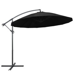 Kabantis skėtis nuo saulės, 3 m, juodas цена и информация | Зонты, маркизы, стойки | pigu.lt