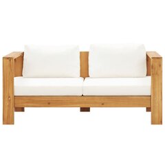 Sodo sofa su pagalvėlėmis, 140 cm, ruda цена и информация | Садовые скамейки | pigu.lt