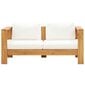 Sodo sofa su pagalvėlėmis, 140 cm, ruda kaina ir informacija | Lauko suolai | pigu.lt