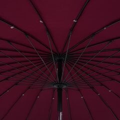 Lauko skėtis su aliuminio stulpu, 270 cm, raudonas kaina ir informacija | Skėčiai, markizės, stovai | pigu.lt