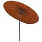 Lauko skėtis su aliuminio stulpu, 270 cm, rudas kaina ir informacija | Skėčiai, markizės, stovai | pigu.lt