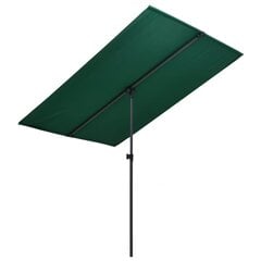 Lauko skėtis su aliuminio stulpu, 180x130 cm, žalias цена и информация | Зонты, маркизы, стойки | pigu.lt