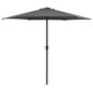 Lauko skėtis su aliuminio stulpu, 270x246 cm, antracito spalvos kaina ir informacija | Skėčiai, markizės, stovai | pigu.lt