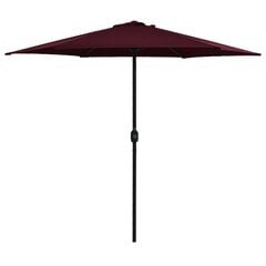 Lauko skėtis su aliuminio stulpu, 270x246 cm, raudonas kaina ir informacija | Skėčiai, markizės, stovai | pigu.lt