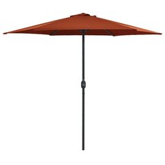 Lauko skėtis su aliuminio stulpu, 270x246 cm, terakota spalvos цена и информация | Зонты, маркизы, стойки | pigu.lt