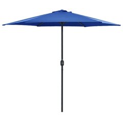 Lauko skėtis su aliuminio stulpu, 270x246 cm, mėlynas kaina ir informacija | Skėčiai, markizės, stovai | pigu.lt
