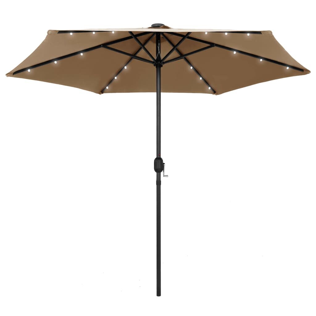 Lauko skėtis su LED lemputėmis, 270 cm kaina ir informacija | Skėčiai, markizės, stovai | pigu.lt