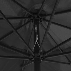 Lauko skėtis su metaliniu stulpu, 400 cm, pilkas цена и информация | Зонты, маркизы, стойки | pigu.lt