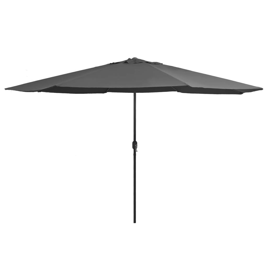 Lauko skėtis su metaliniu stulpu, 400 cm, pilkas kaina ir informacija | Skėčiai, markizės, stovai | pigu.lt