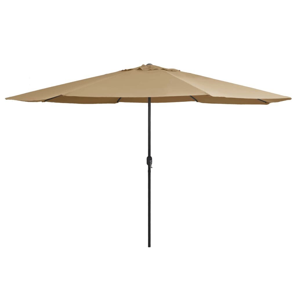 Lauko skėtis su metaliniu stulpu, 400 cm, rudas kaina ir informacija | Skėčiai, markizės, stovai | pigu.lt