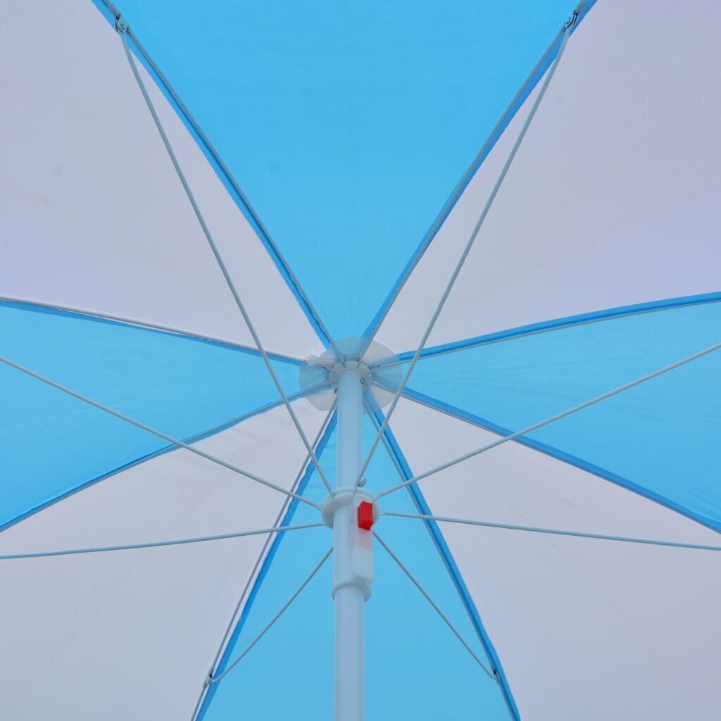 Paplūdimio skėtis, 180 cm, mėlynas/baltas цена и информация | Skėčiai, markizės, stovai | pigu.lt