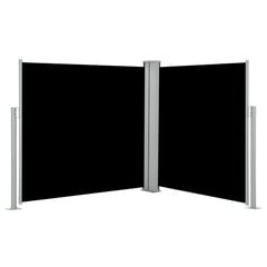 Ištraukiama šoninė pertvara, 100 x 600 cm, juoda kaina ir informacija | Skėčiai, markizės, stovai | pigu.lt