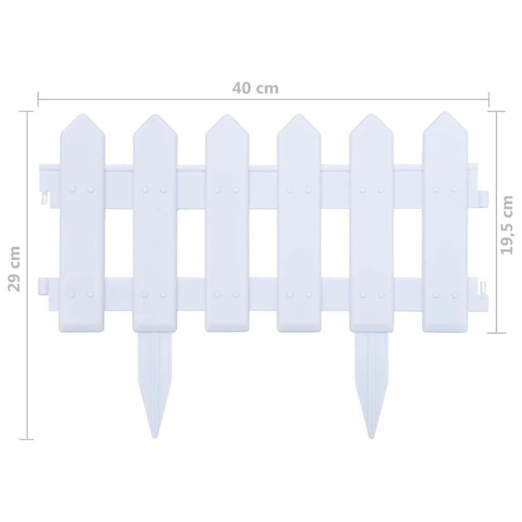 Plastikinė tvorelė vidaXL 1000x29 cm kaina ir informacija | Tvoros ir jų priedai | pigu.lt