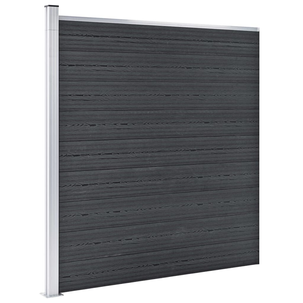 Sodo tvora, pilkos spalvos, 175x186 cm, WPC kaina ir informacija | Tvoros ir jų priedai | pigu.lt