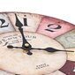 Sieninis laikrodis, 30 cm, spalvotas, vintažinio dizaino цена и информация | Laikrodžiai | pigu.lt