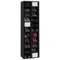 Spintelė batams vidaXL, juodos spalvos, 54x34x183 cm, MDP kaina ir informacija | Batų spintelės, lentynos ir suolai | pigu.lt