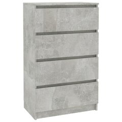 Боковой шкаф vidaXL, цвет серого бетона, 60x35x98,5см, фанера цена и информация | Шкафчики в гостиную | pigu.lt
