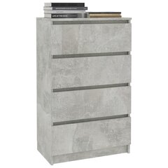 Боковой шкаф vidaXL, цвет серого бетона, 60x35x98,5см, фанера цена и информация | Шкафчики в гостиную | pigu.lt