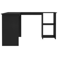Угловой стол, черный цена и информация | Компьютерные, письменные столы | pigu.lt