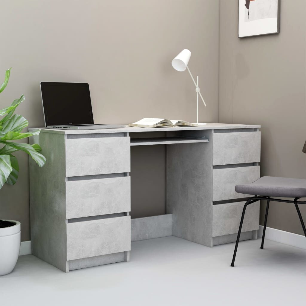 Rašomasis stalas, 140x50x77cm, betono kaina ir informacija | Kompiuteriniai, rašomieji stalai | pigu.lt