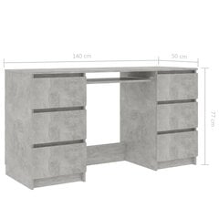 Rašomasis stalas, 140x50x77cm, betono kaina ir informacija | Kompiuteriniai, rašomieji stalai | pigu.lt