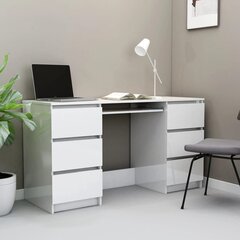 Rašomasis stalas, 140x50x77cm, baltas цена и информация | Компьютерные, письменные столы | pigu.lt