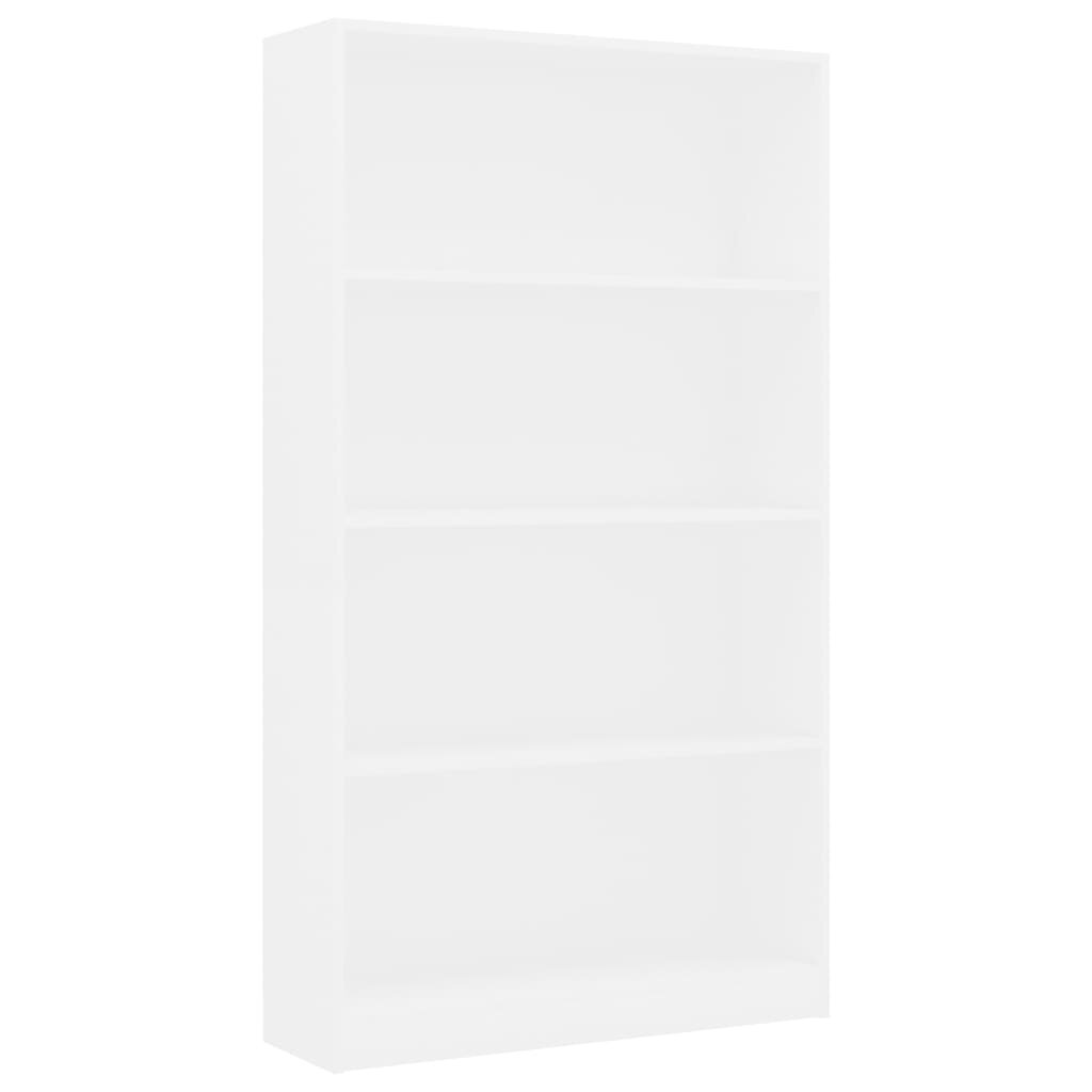 Spintelė knygoms, 80x24x142 cm, balta kaina ir informacija | Lentynos | pigu.lt